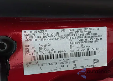 2016 Ford C-Max Hybrid Sel из США, поврежденный, VIN 1FADP5BU3GL107228